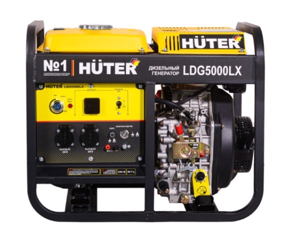 Электростанция дизельная с воздушным охлаждением HUTER LDG 5000LX открытая [64/2/7]