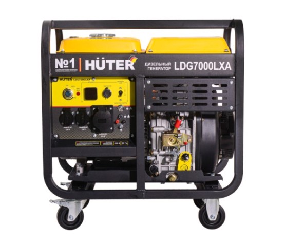 Электростанция дизельная с воздушным охлаждением HUTER LDG 7000LXA открытая [64/2/8]